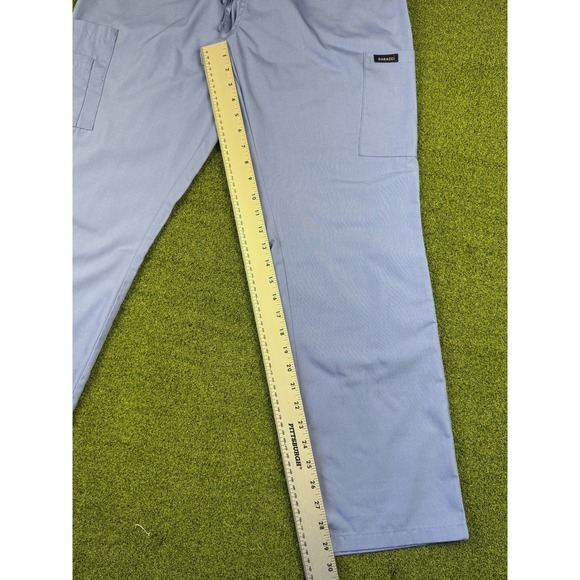 Dagacci Medical Scrub Pants Womens Medium Blue Gray Drawstring Cargo Pockets - Picture 7 of 9